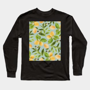 Summer yellow lemons Long Sleeve T-Shirt